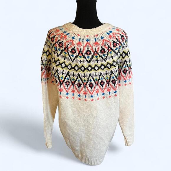 Aerie fair isle knit oversized sweater Size XS - Picture 4 of 6